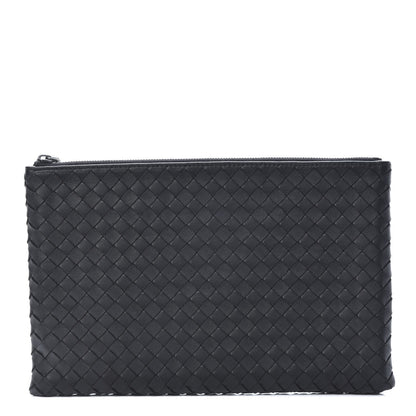 Bottega Veneta Nappa Intrecciato Medium Zip Pouch Black 1 of 6