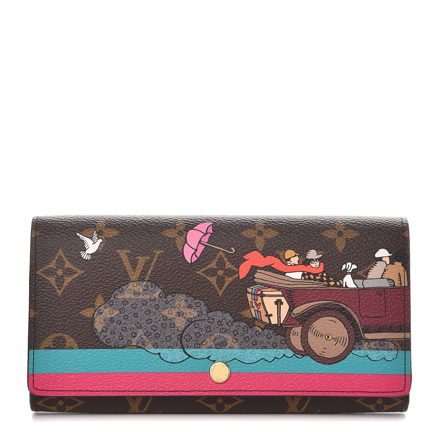 Monogram 2015 Christmas Animation Sarah Wallet Hibiscus