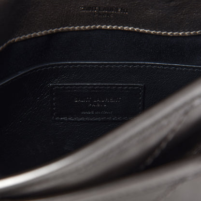Saint Laurent Crinkled Calfskin Matelasse Monogram Baby Niki Chain Satchel Platinum 8 of 11