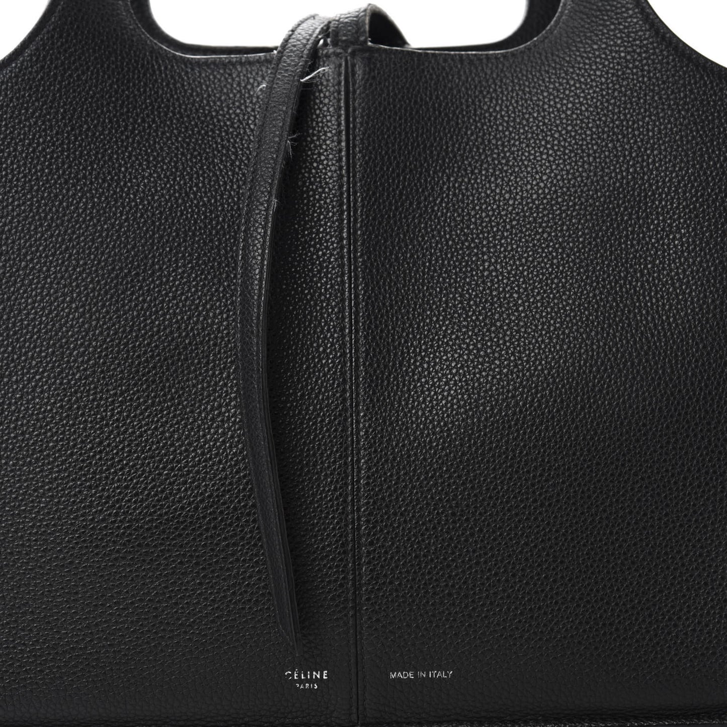 Baby Grained Calfskin Small Tri-Fold Bag Black