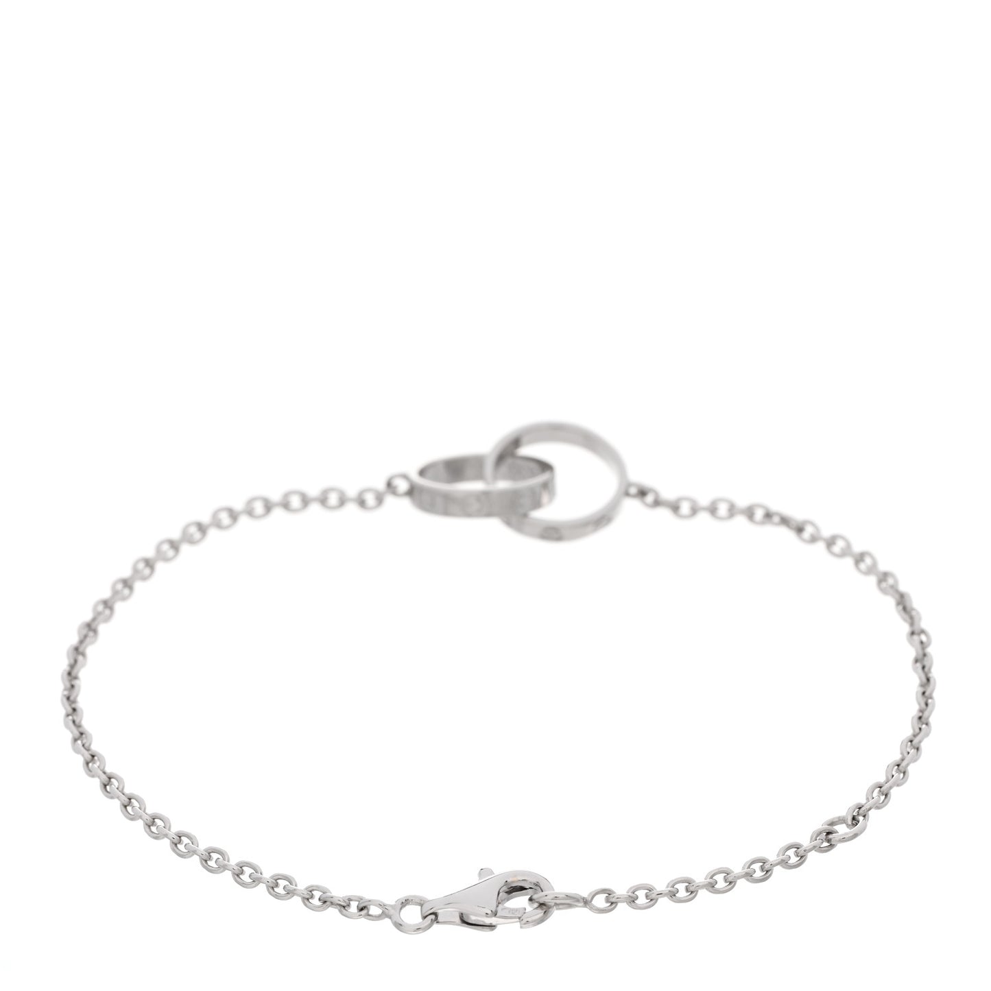18K White Gold Interlocking LOVE Bracelet