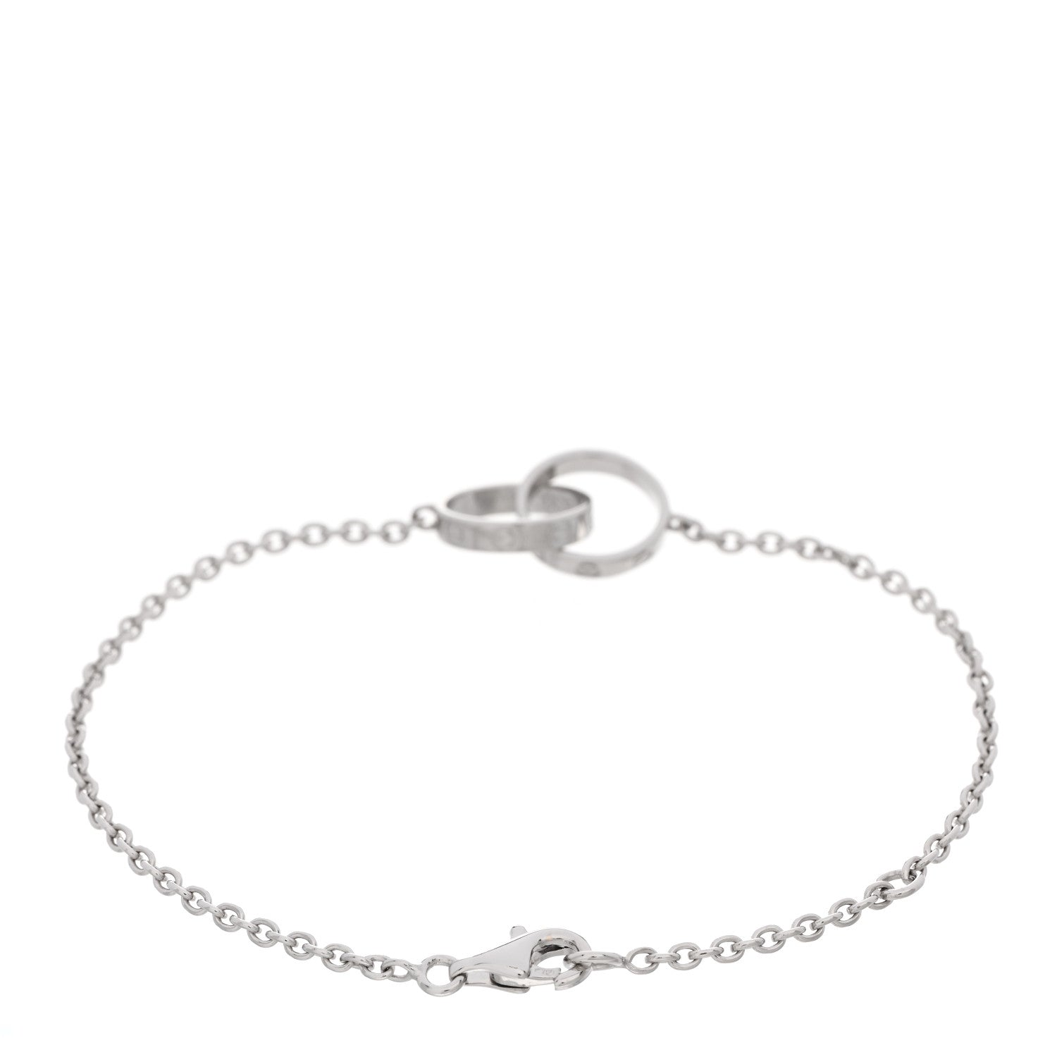 Cartier 18K White Gold Interlocking LOVE Bracelet 2 of 3