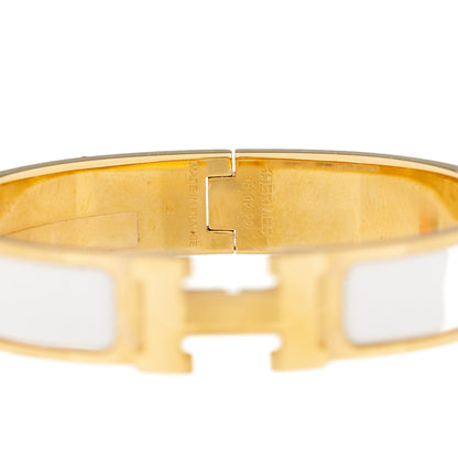 Hermes Enamel Narrow Clic Clac H Bracelet PM White 2 of 5