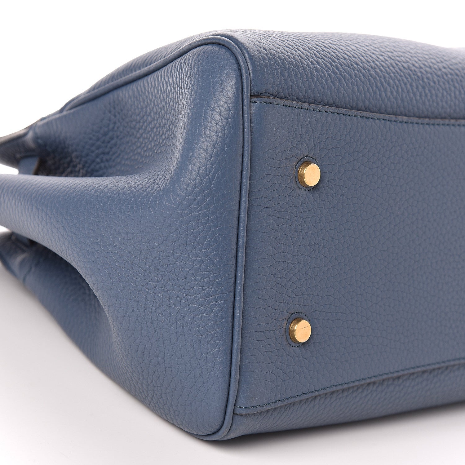 Mulberry Classic Grain Calfskin Belted Bayswater Tote Blue 5 of 10