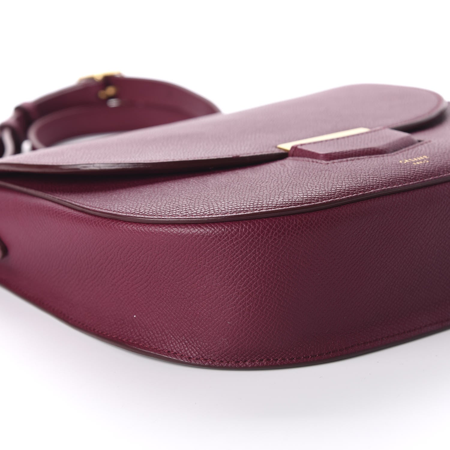 Celine Grained Calfskin Medium Trotteur Plum 6 of 10