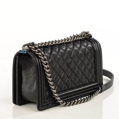 Chanel Caviar Quilted Medium Boy Flap Black 3 of 8