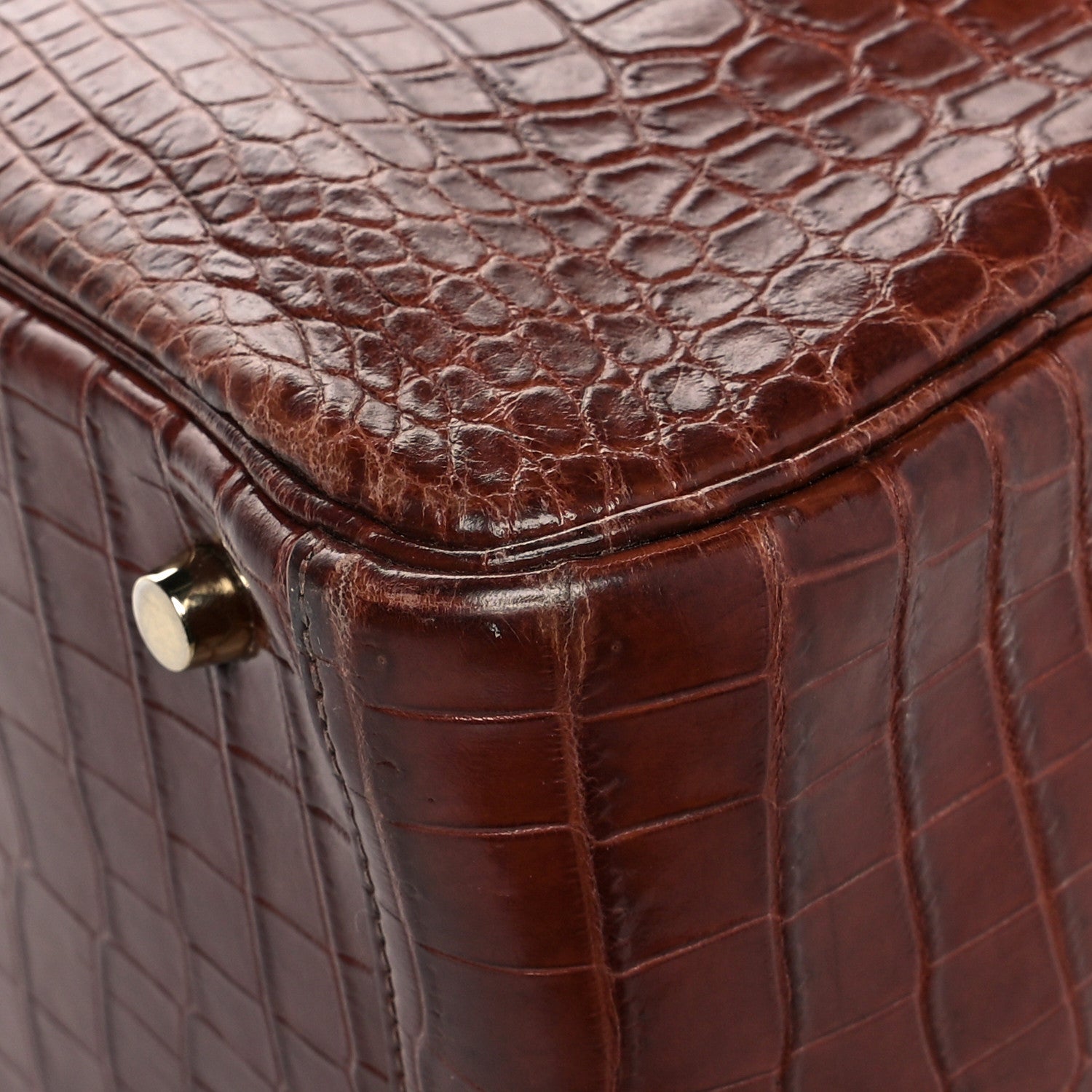 Hermes Matte Niloticus Crocodile Lindy 30 Miel 9 of 15