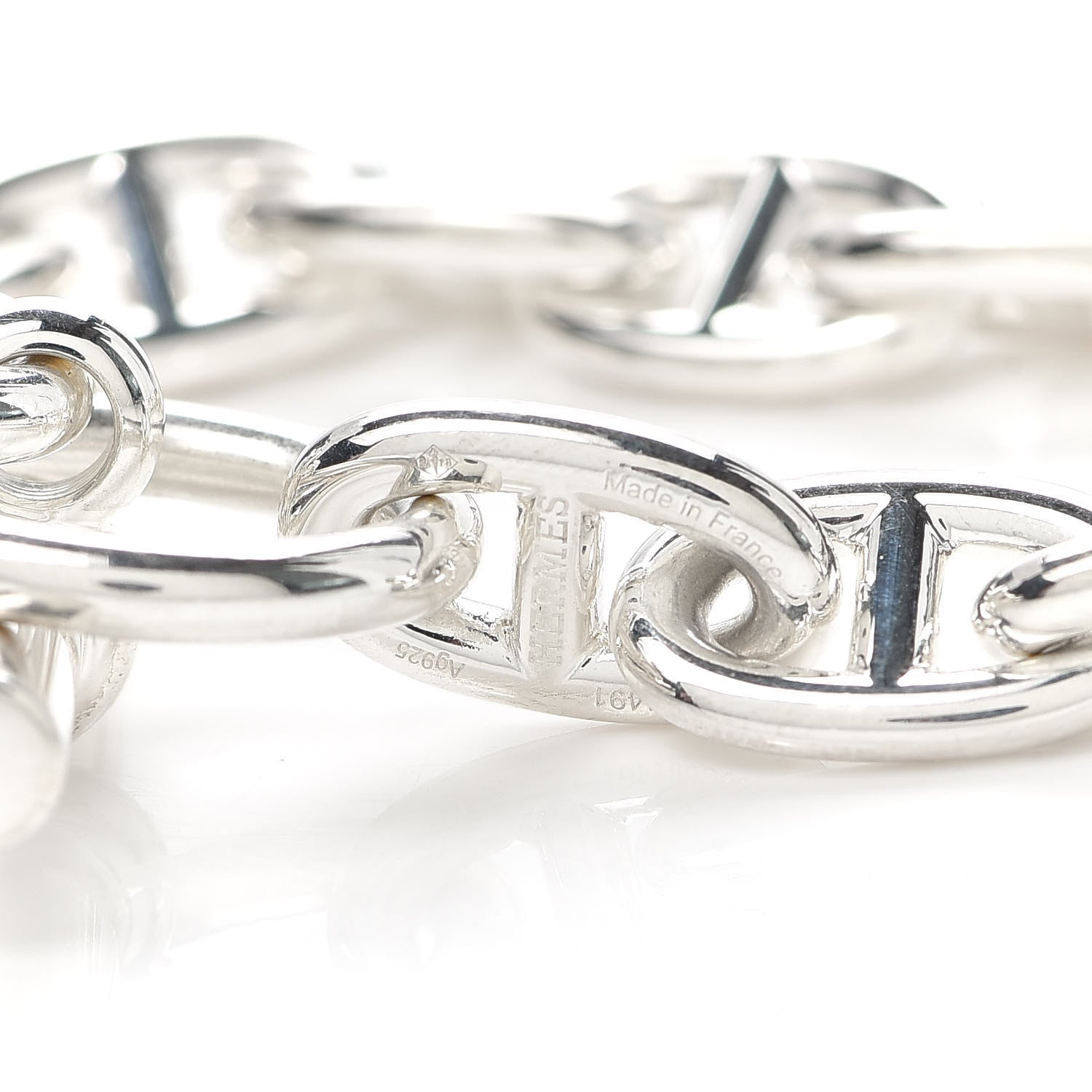 Hermes Sterling Silver MM Chaine d'Ancre Bracelet 4 of 5