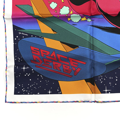 Hermes Silk Space Derby Scarf 90 Marine Rose Vif Multicolor 3 of 5