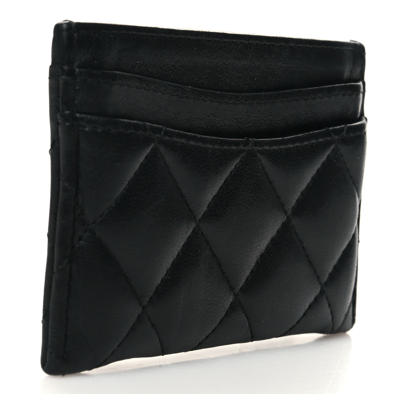 Chanel Lambskin Quilted Card Holder Black 3 of 9