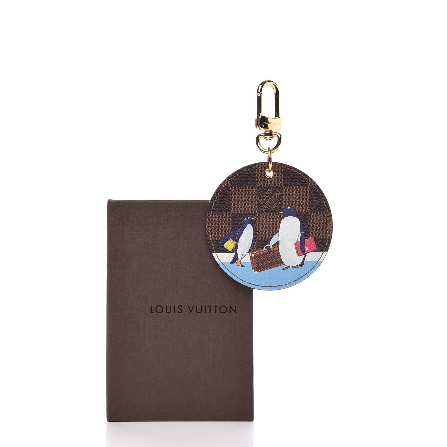 Damier Ebene Illustre Manchot Bag Charm Key Ring