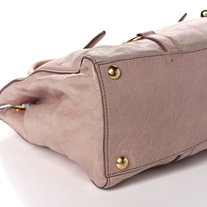 Miu Miu Vitello Shine Tote Mughetto 9 of 13