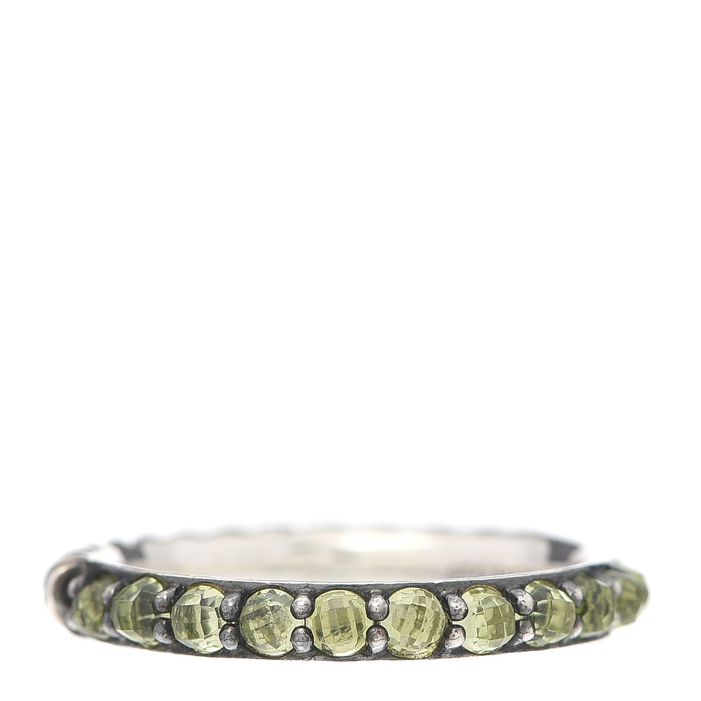 Sterling Silver Peridot Cable Berries Ring 56 7.5