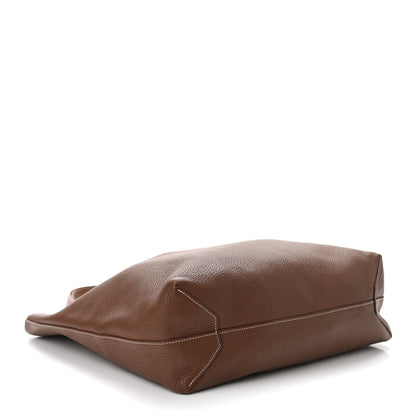 Hermes Taurillon Clemence Double Sens 45 Reversible Tote Marron D'Inde Tosca 6 of 15