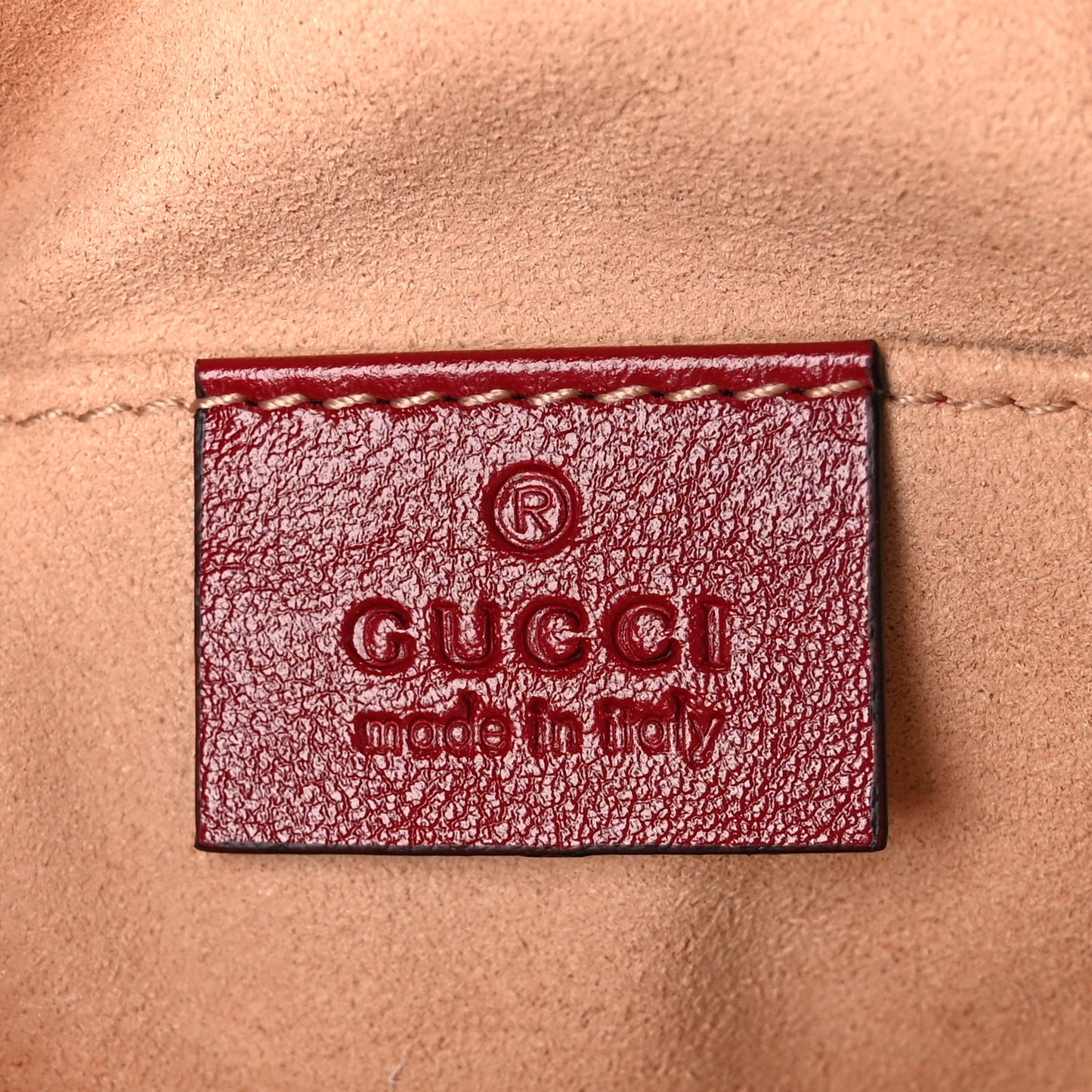 Monogram Azalea Calfskin Matelasse Diagonal Small GG Marmont Chain Shoulder Bag Beige Ebony New Cherry Red