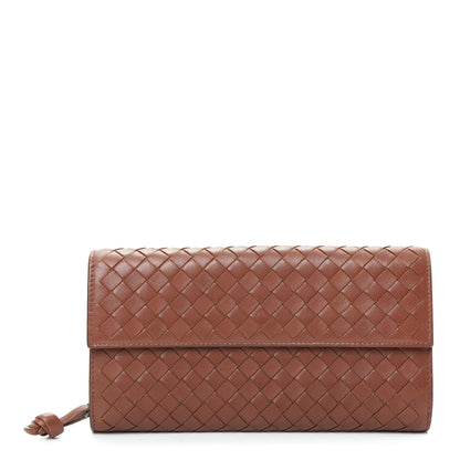Bottega Veneta Nappa Intrecciato Continental Flap Wallet Tea 1 of 8
