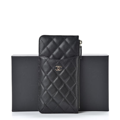 Chanel Caviar Quilted Classic Flat Wallet Pouch Black 10 of 10