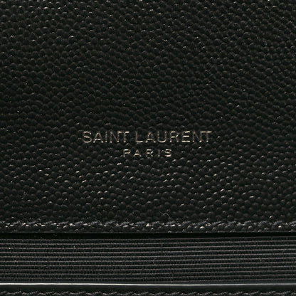 Saint Laurent Grain De Poudre Medium Classic Monogram Monochrome Kate Satchel Black 6 of 10