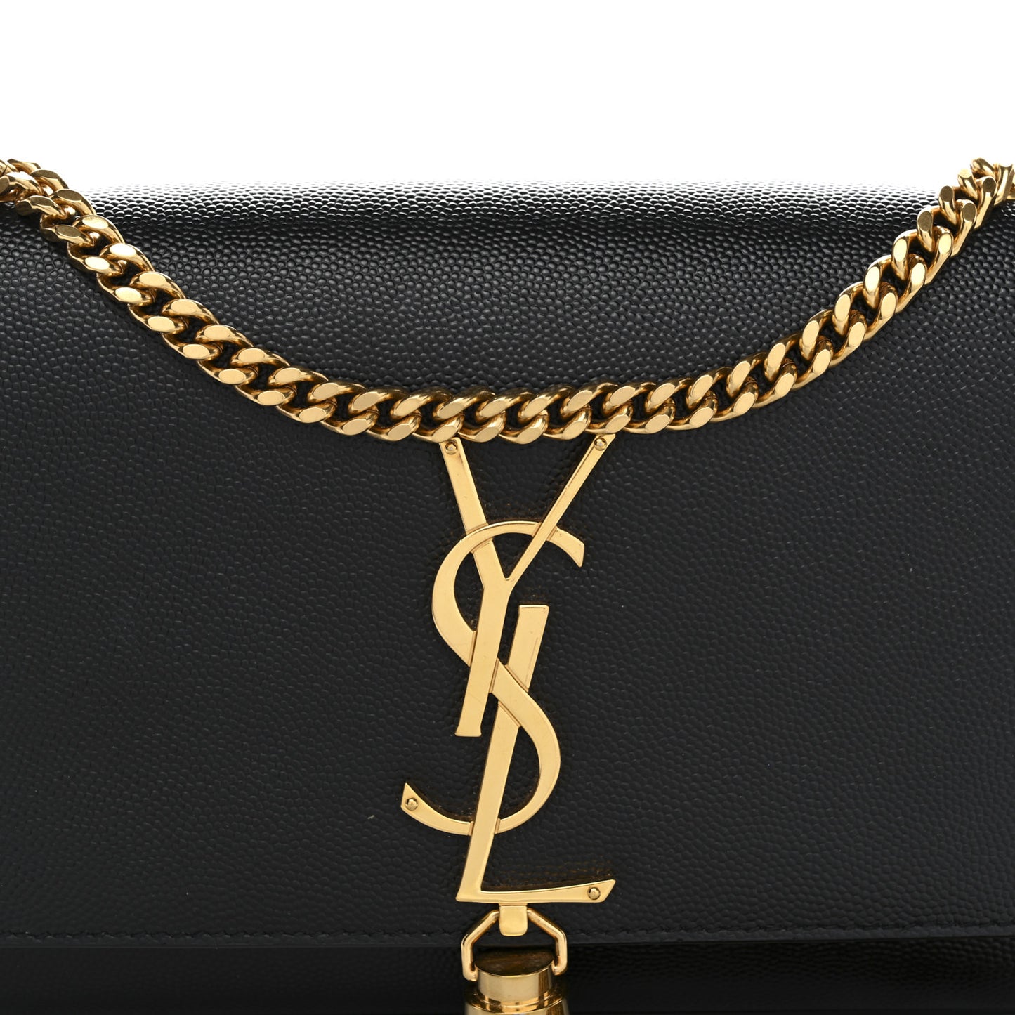 Grain De Poudre Small Classic Monogram Kate Tassel Satchel Black