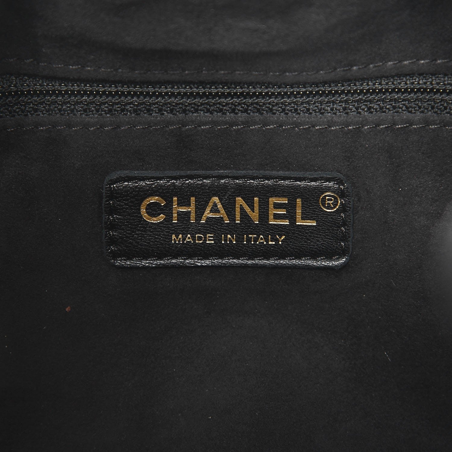 Chanel Calfskin Stitched Medium Drawstring CC Bag Black 6 of 8