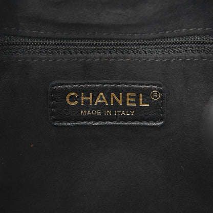 Chanel Calfskin Stitched Medium Drawstring CC Bag Black 6 of 8