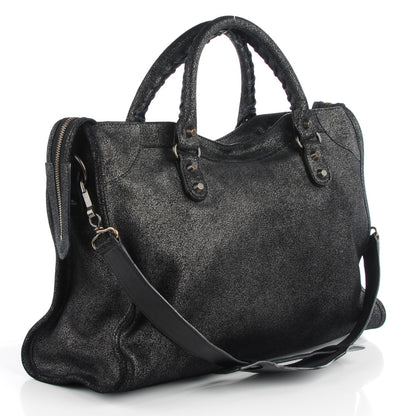 Balenciaga Craquele Calfskin City Black 3 of 15
