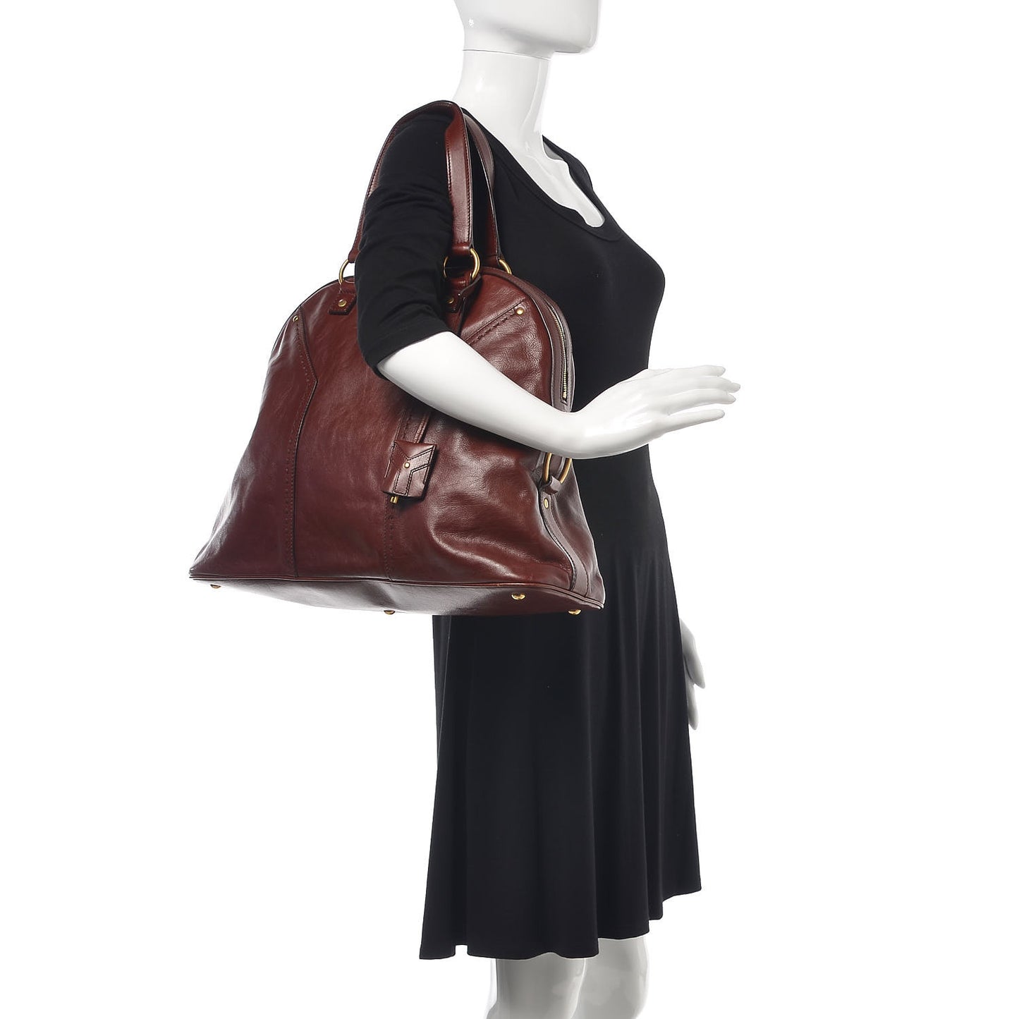 Calfskin Oversized Muse Bordeaux