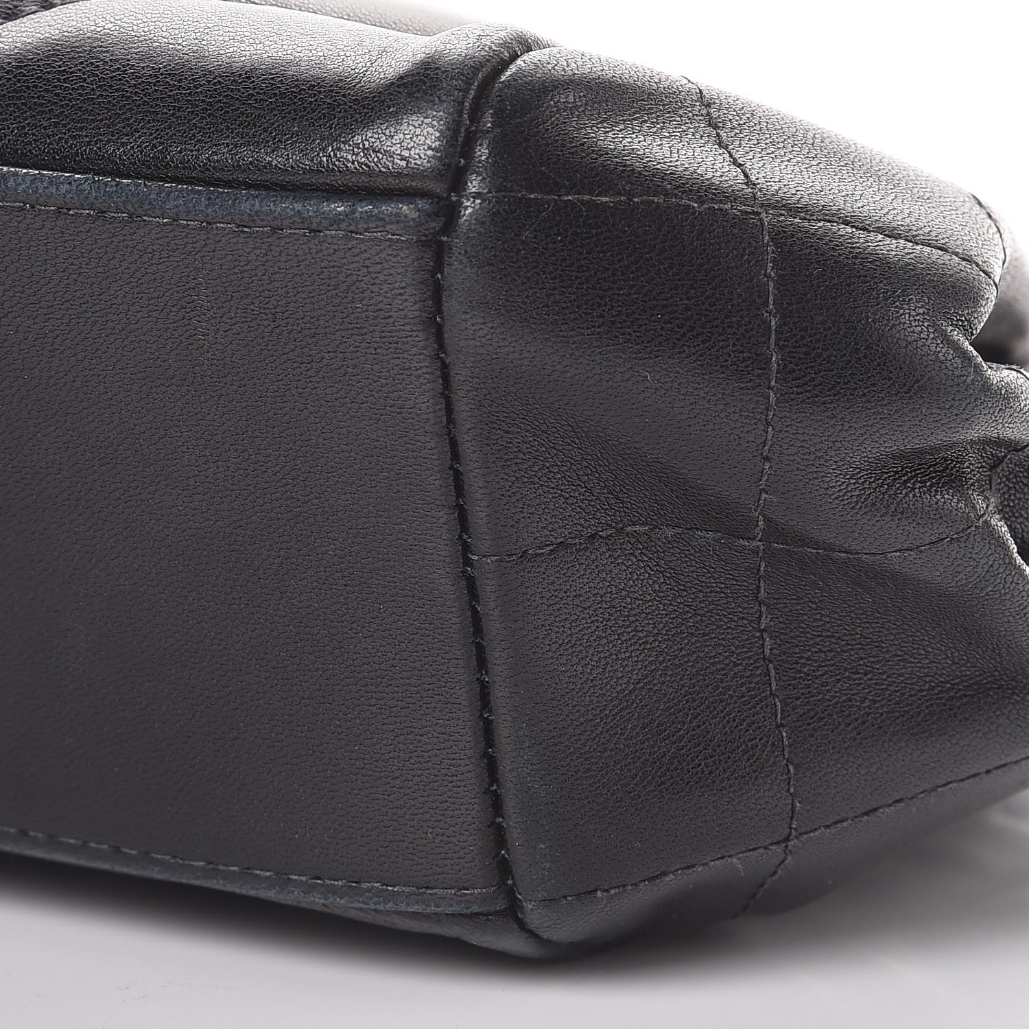 Chanel Calfskin Chocolate Bar Quilted Accordion Flap Black 12 of 12