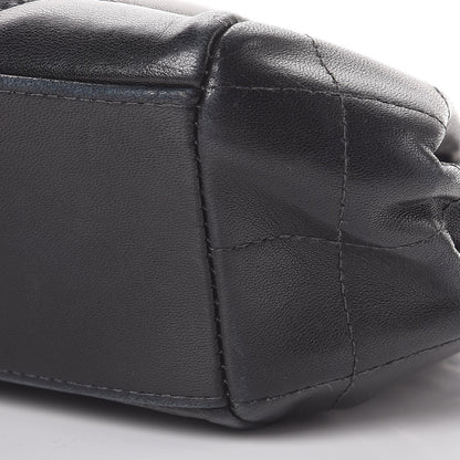 Chanel Calfskin Chocolate Bar Quilted Accordion Flap Black 12 of 12