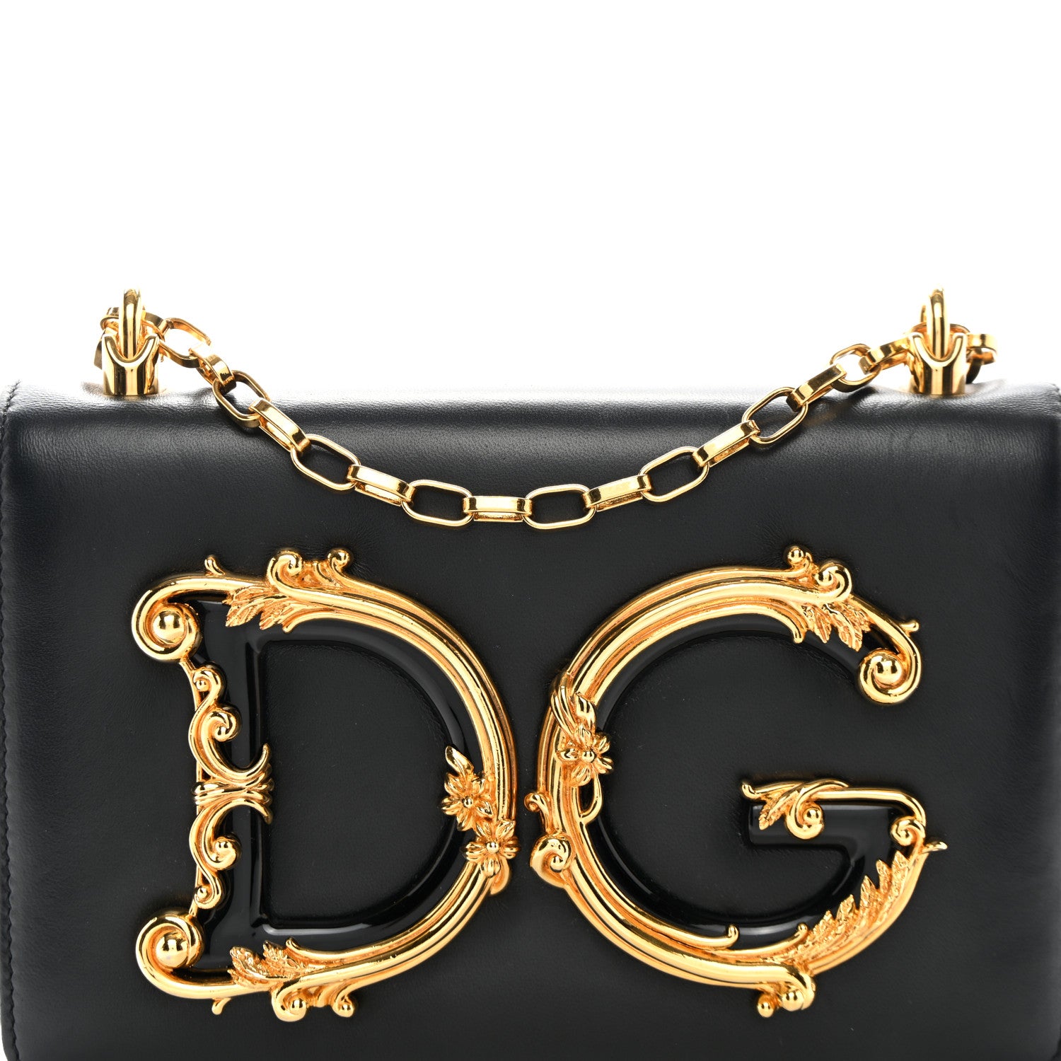 Dolce & Gabbana DOLCE GABBANA Nappa DG Girls Shoulder Bag Black 7 of 10