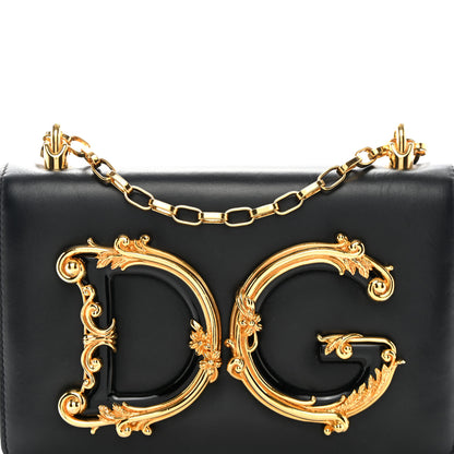 Dolce & Gabbana DOLCE GABBANA Nappa DG Girls Shoulder Bag Black 7 of 10