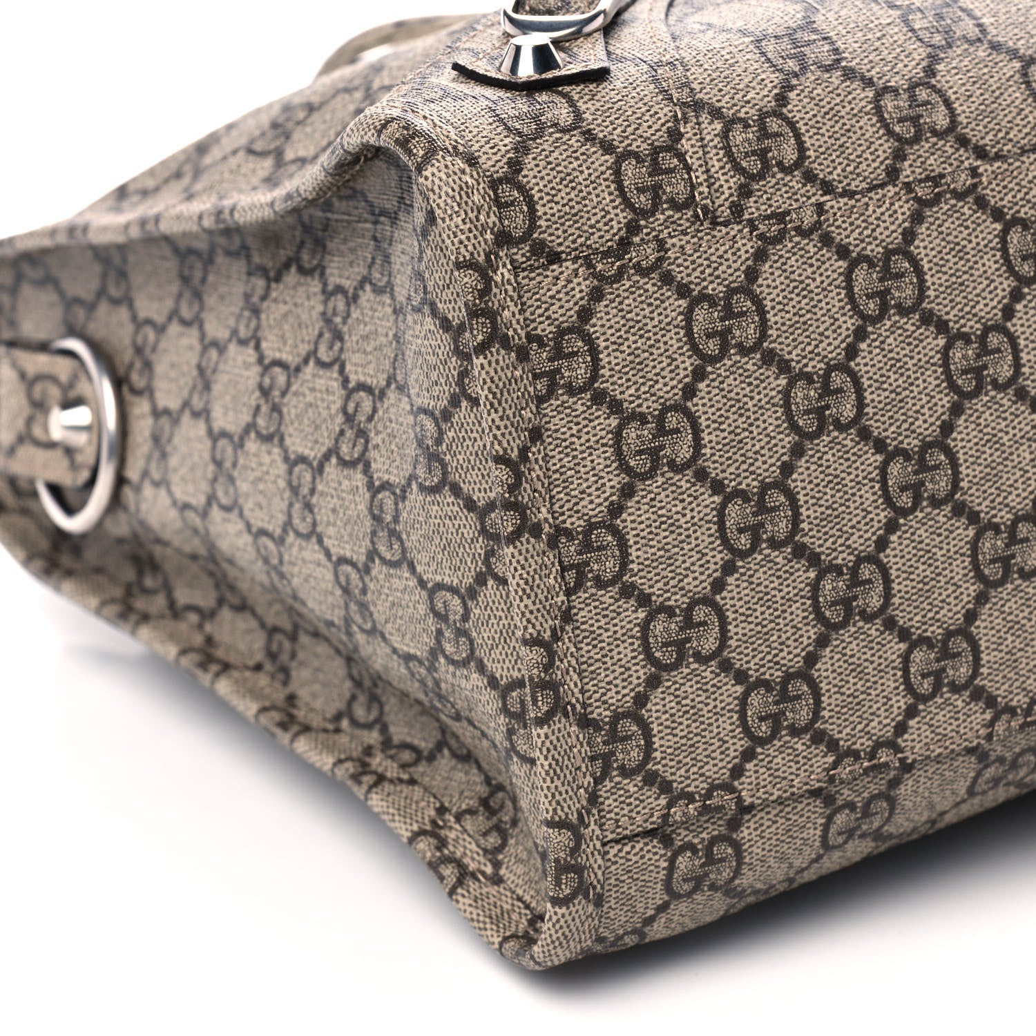 Balenciaga X GUCCI GG Supreme Monogram Neo Classic Silver Hardware City Beige Ebony 10 of 11