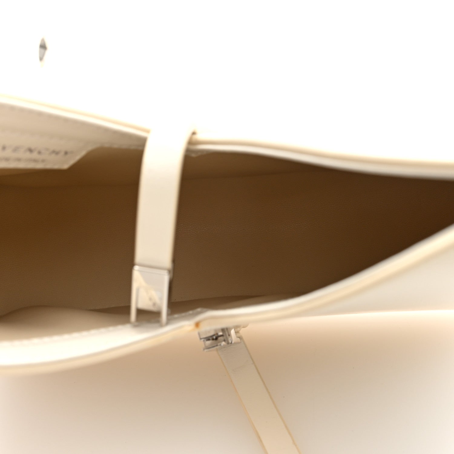 Givenchy Box Calfskin Mini Cut Out Shoulder Bag Ivory 6 of 10