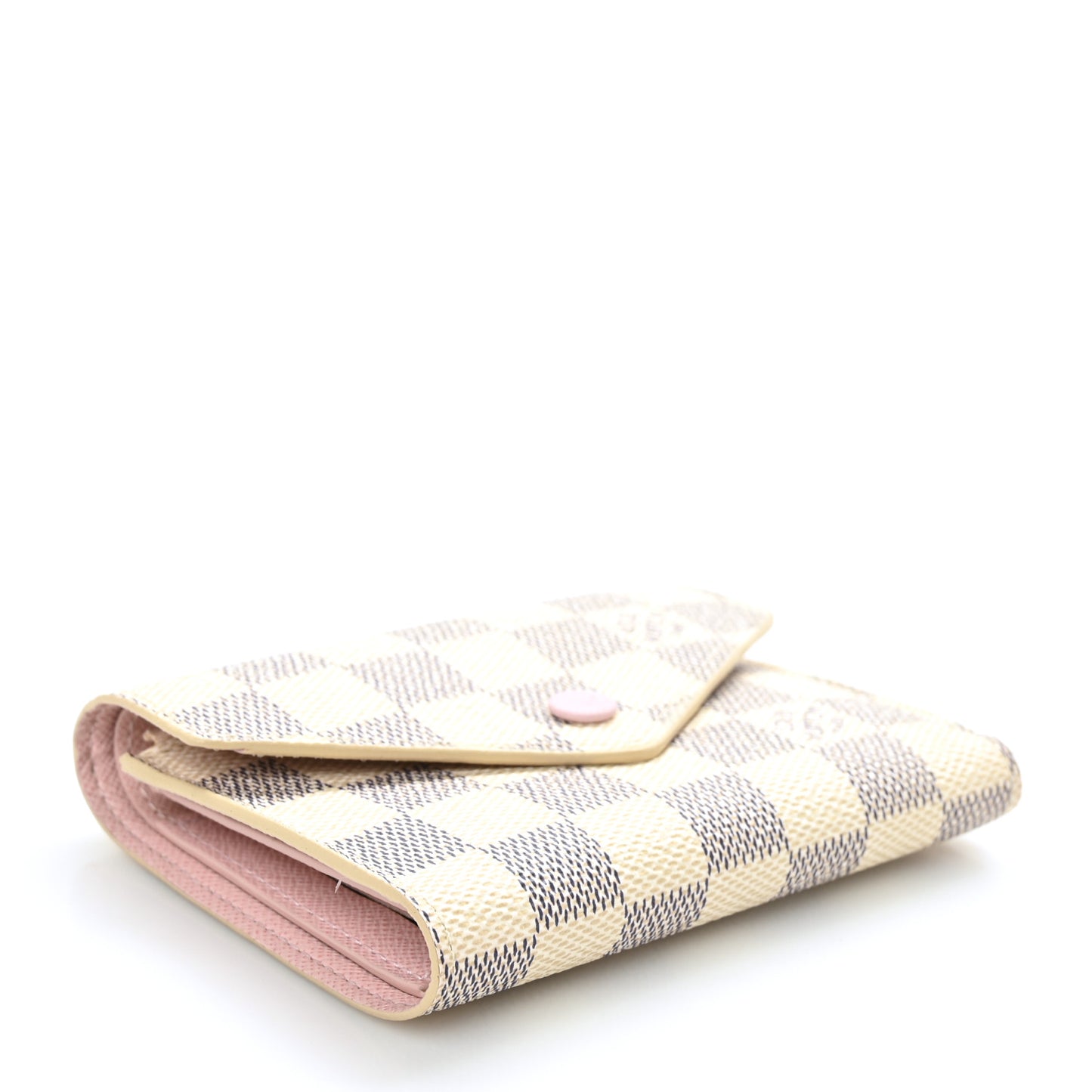 Damier Azur Victorine Wallet Rose Ballerine
