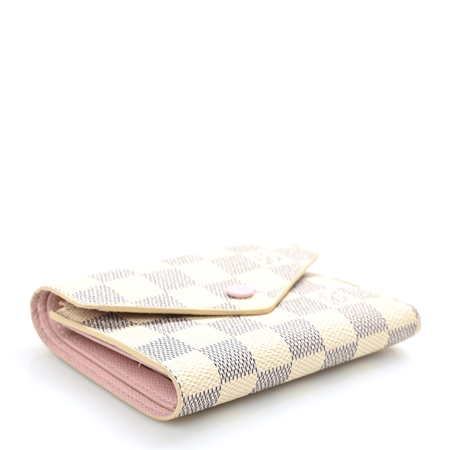 Louis Vuitton Damier Azur Victorine Wallet Rose Ballerine 4 of 8