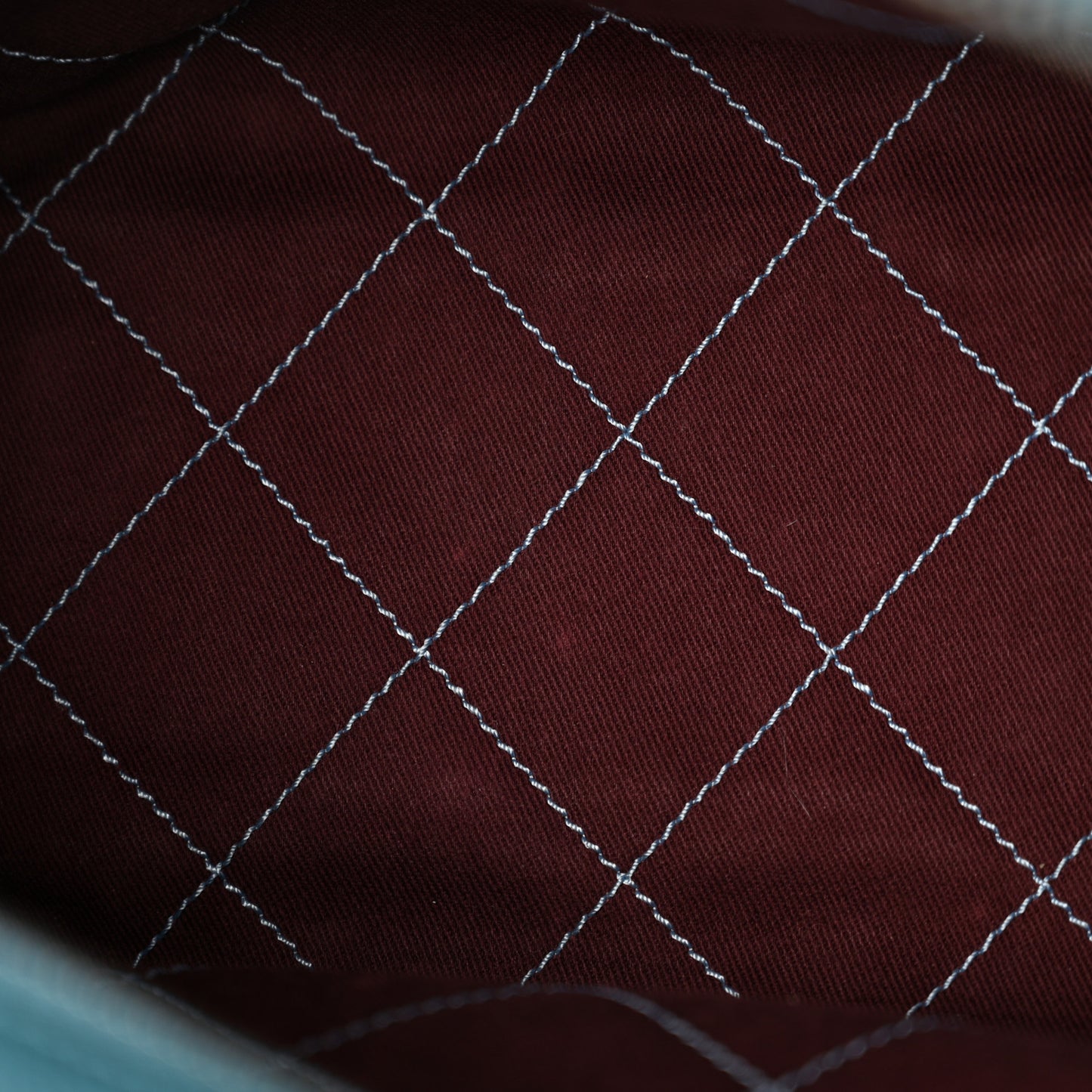 Caviar Quilted Deauville Bowling Bag Blue