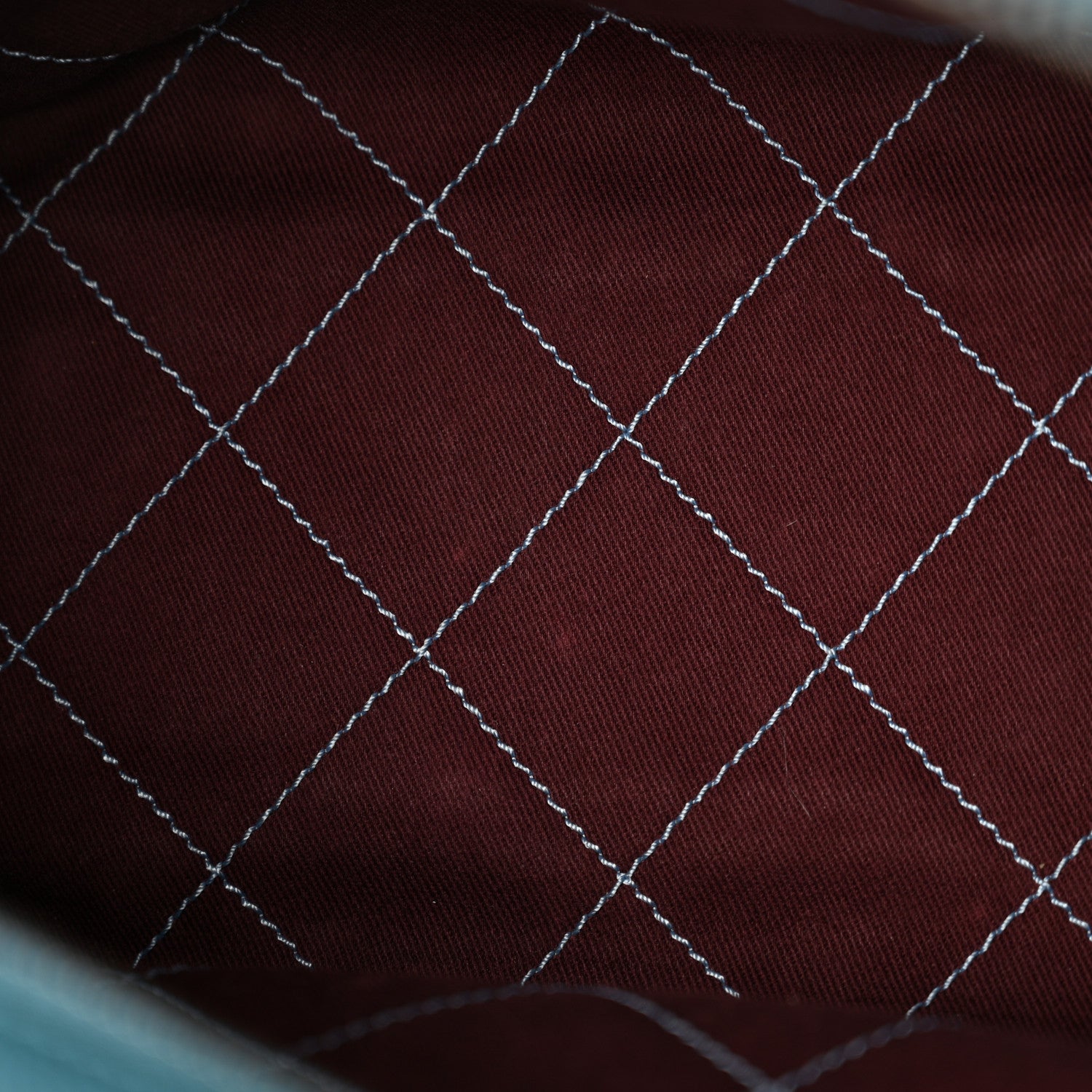 Chanel Caviar Quilted Deauville Bowling Bag Blue 11 of 13