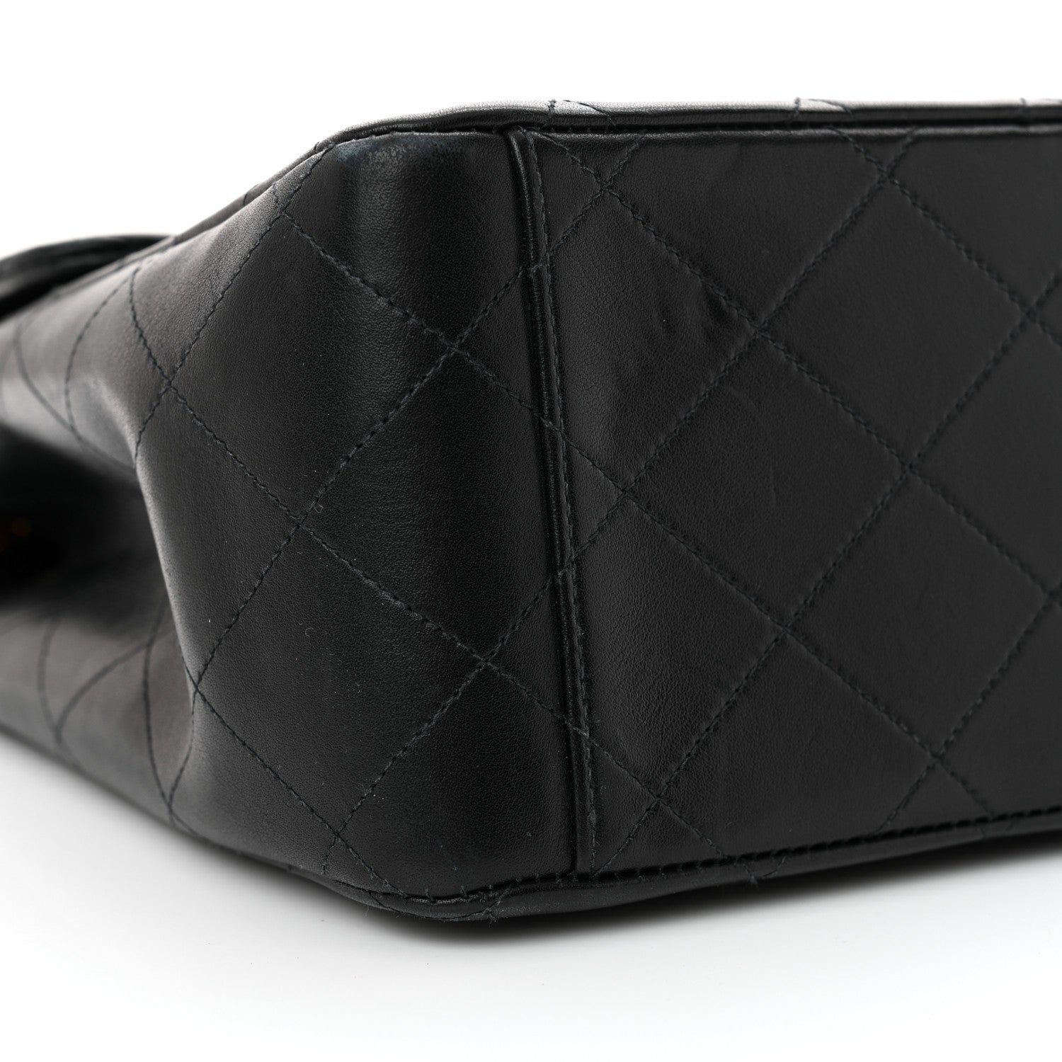 Chanel Lambskin Quilted XL Jumbo Single Flap Black 10 of 13