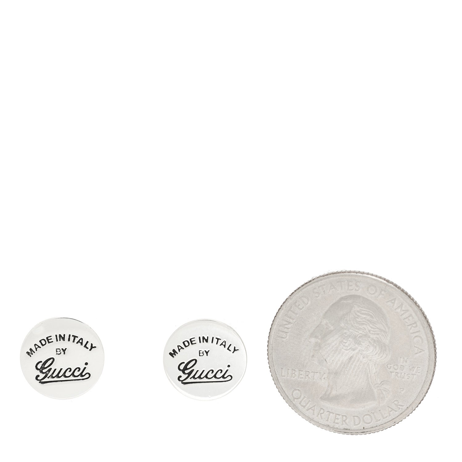 Gucci Sterling Silver Round Stud Earrings 2 of 5