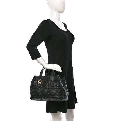 Christian Dior Calfskin Macrocannage Medium Toujours Black 2 of 11
