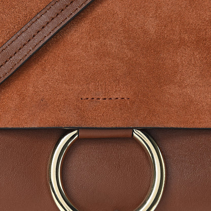 Chloe Suede Calfskin Small Faye Shoulder Bag Tobacco 7 of 11