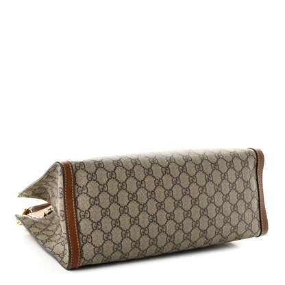 Gucci GG Supreme Monogram Medium Padlock Tote Beige Cuir 3 of 9