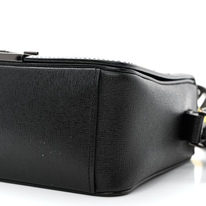 Off-White Calfskin Diag Flap Bag Black White 10 of 15