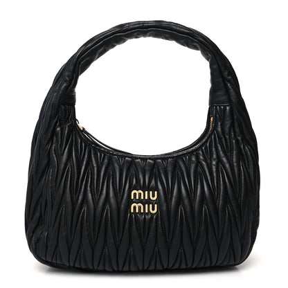 Miu Miu Nappa Matelasse Wander Large Hobo Black 1 of 9