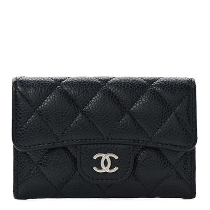 Chanel Caviar Quilted Flap Card Holder Wallet Black 1 of 7