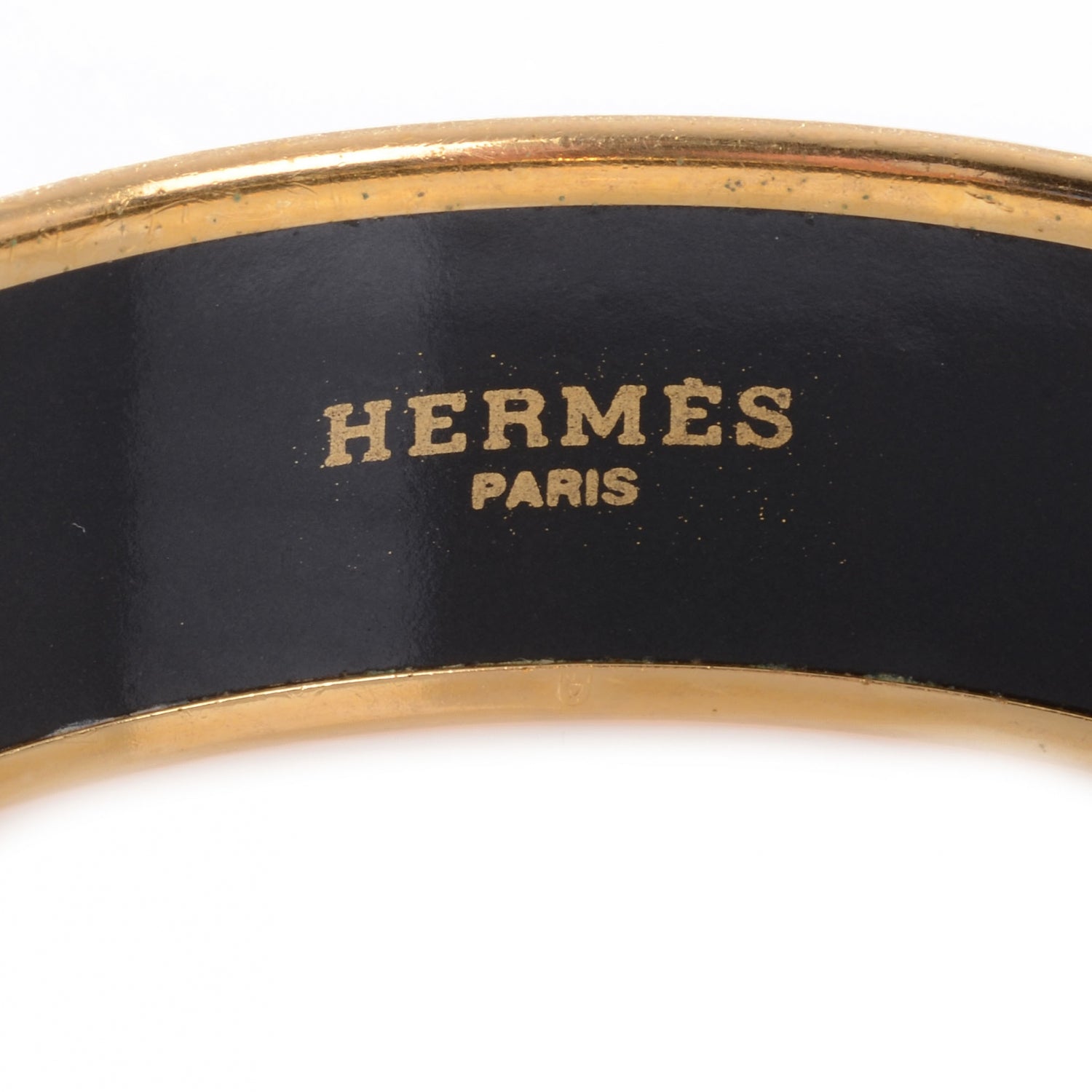Hermes Enamel Printed Medium Moon Stars Bracelet 70 Yellow 3 of 4