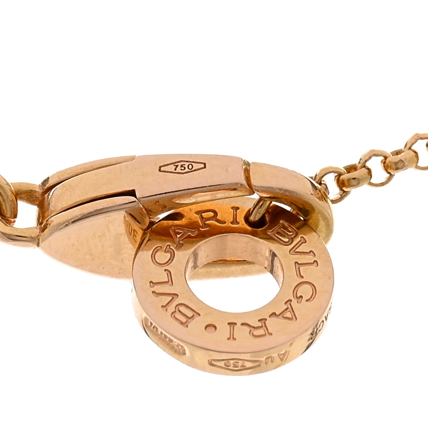 Bulgari 18K Rose Gold Diamond Small B.Zero1 Pave Pendant Necklace 4 of 5