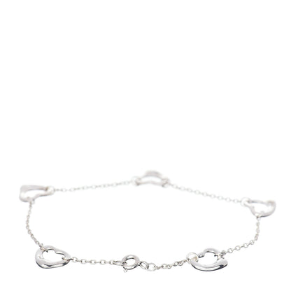 Tiffany Sterling Silver Elsa Peretti Open Heart Bracelet 3 of 4