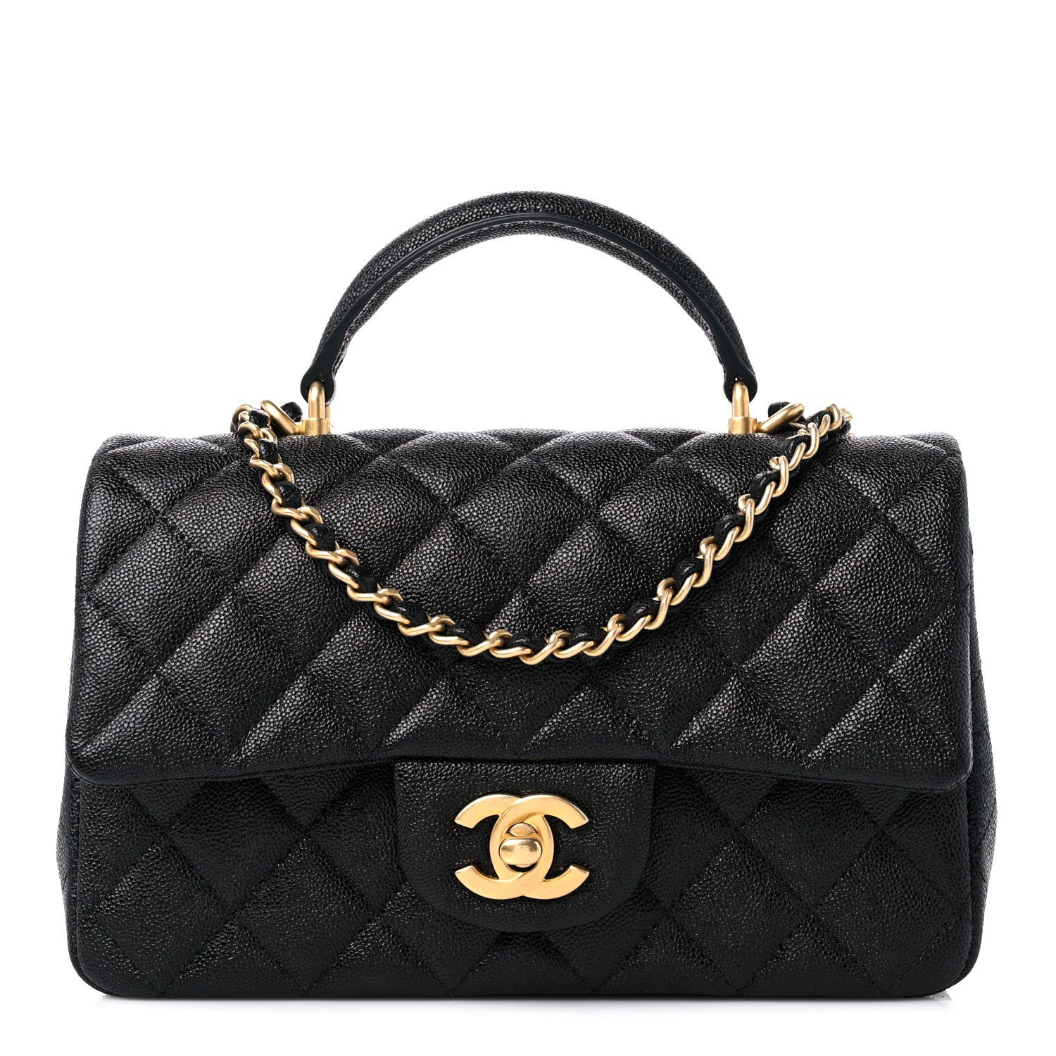 Chanel Caviar Quilted Mini Top Handle Rectangular Flap Black 1 of 9