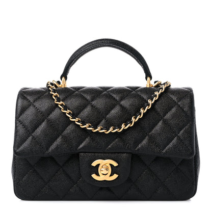 Chanel Caviar Quilted Mini Top Handle Rectangular Flap Black 1 of 9